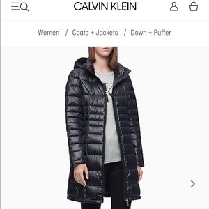 CK CHEVRON PACKABLE DOWN JKT WITH HOOD